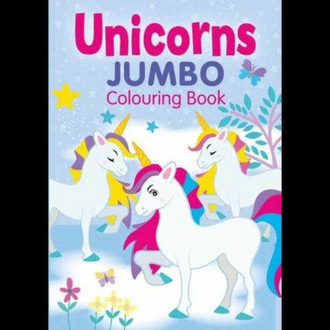 Unicorns jumbo colouring book